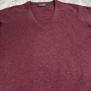 Brooks Brothers  Lambswool Sweater Mens Sz XL V-Neck Made in England  VTG